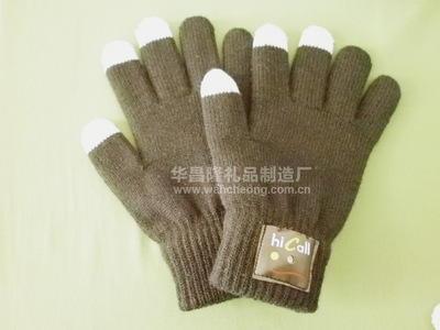 【批發(fā)藍牙觸屏手套 黑色 接打電話功能針織手套 可打電話的手套】價格,廠家,圖片,服飾手套,深圳市龍崗區(qū)坪地華昌隆禮品制造廠-