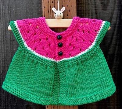 漂亮的春季嬰兒開衫 從上往下片織的簡(jiǎn)單方法